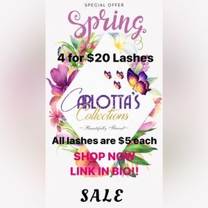 100% Mink lashes, 100% handmade, long lasting and lightweight.